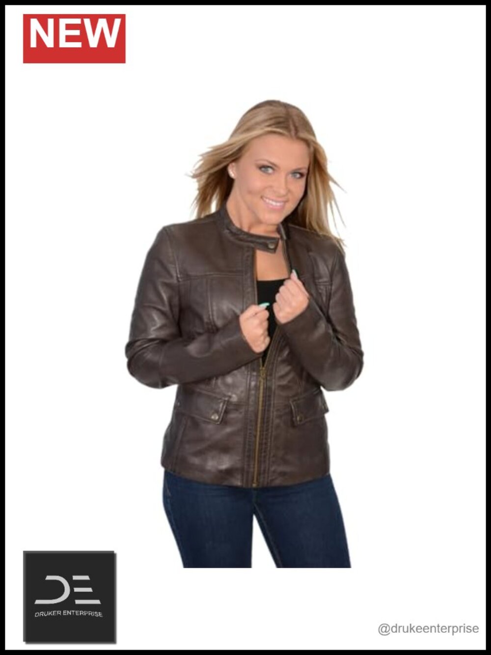 Milwaukee Leather Women's Snap Collar Lambskin Leather Jacket